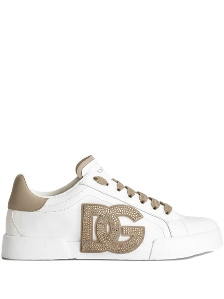 Кроссовки с низким берцем, украшенные логотипом Dolce & Gabbana Portofino white