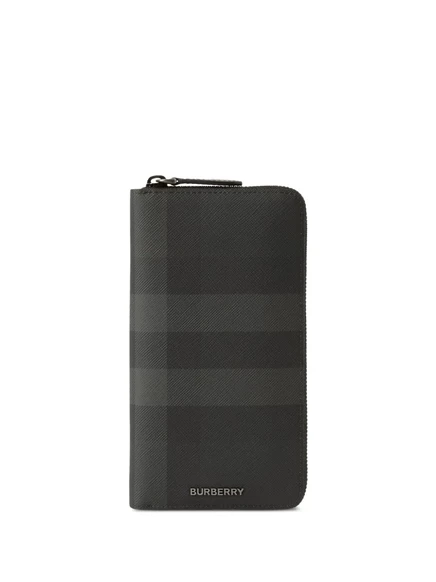 Бумажник на молнии с зернистой отделкой Burberry grey