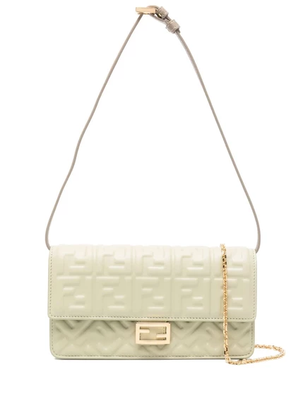 Сумка через плечо из багета FENDI green