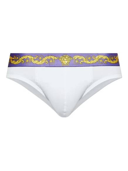 Мужские брифы Versace с мотивом Медуза, белые