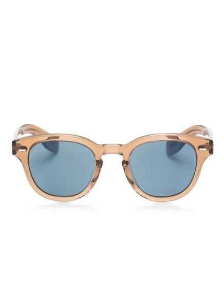Унисекс солнцезащитные очки Oliver Peoples Cary Grant Sun круглые, светло-коричневые