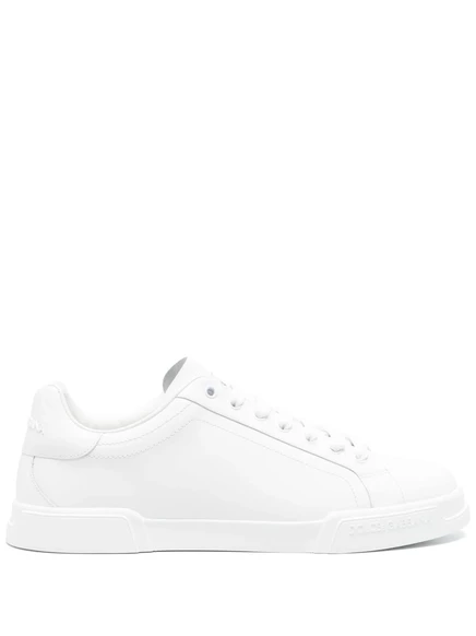 Кожаные кроссовки Dolce & Gabbana white