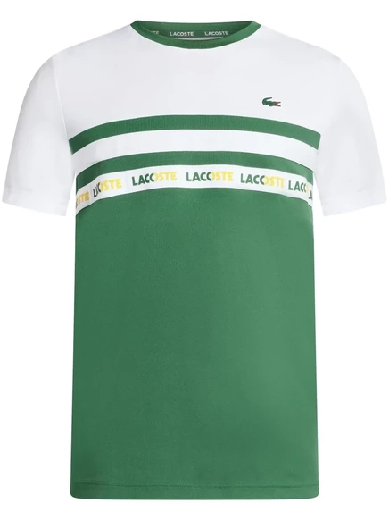 Футболка в полоску с логотипом Lacoste green