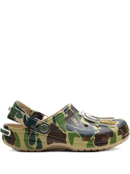 Мужские клоги BAPE BLACK x Crocs Chai, зеленые