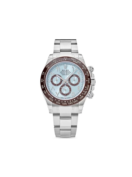 Часы Rolex Cosmograph Daytona 40 мм платиновые, голубой циферблат, Oysterflex
