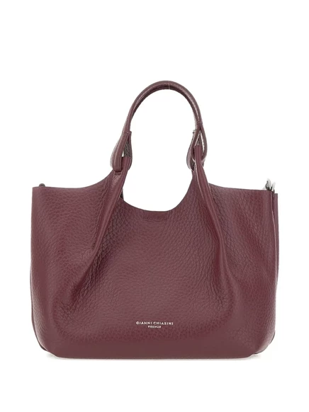 Кожаная сумка-тоут GIANNI CHIARINI red