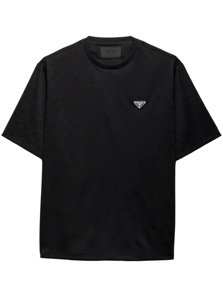 Футболка из технического трикотажа Prada black