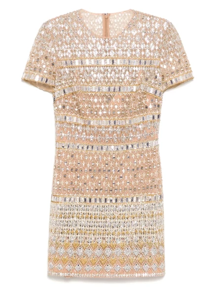 Женское платье Elie Saab с бисерной вышивкой, золото/коричневое