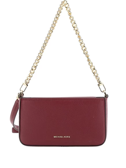 Кожаная сумка через плечо Michael Michael Kors на цепочке red