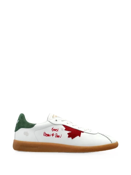 Мужские кеды DSquared2 Rebels с кленовым листом, белые