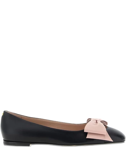 Балетки Valentino Garavani Bowow на плоской подошве black