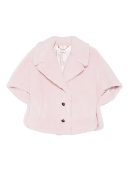 Женский кейп Max Mara Teddy с пуговицами, розовый