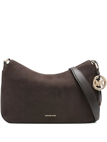 Кожаная сумка через плечо с изогнутыми краями от Michael Kors brown