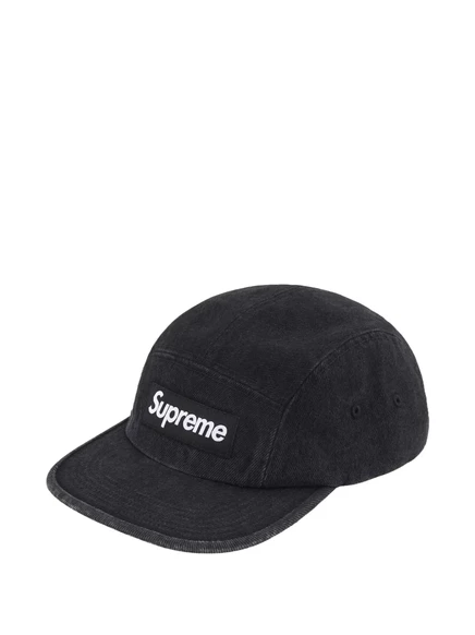 Унисекс кепка Supreme Camp из денима, черная