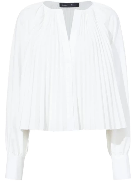 Женская блузка Proenza Schouler с плиссировкой, белая