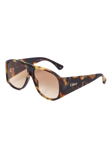 Градиентные солнцезащитные очки в черепаховом панцире Chloé Eyewear brown