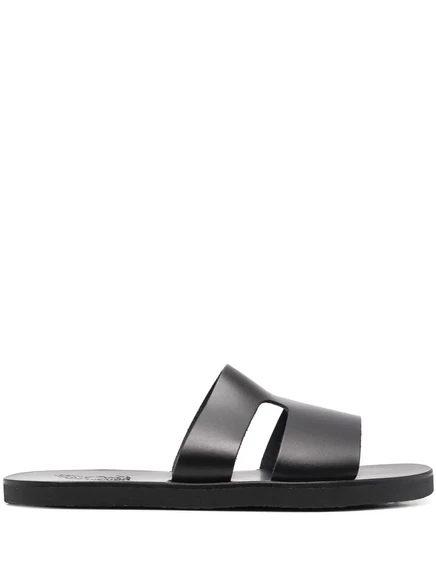 Мужские шлепанцы Ancient Greek Sandals Apteros кожаные, черные