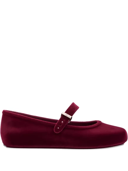 Бархатные балетки Melissa red