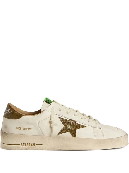 Кроссовки Golden Goose Stardan со звездами, молочные