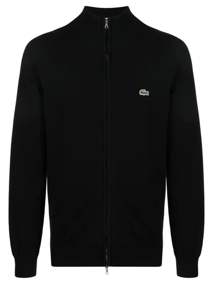 Мужской кардиган Lacoste на молнии с логотипом, черный