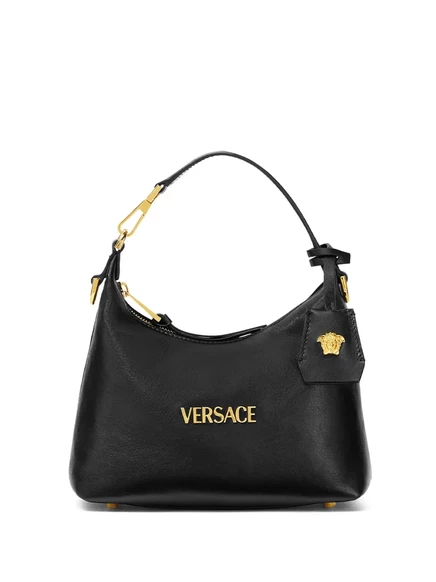 Сумка-хобо с биркой Versace black