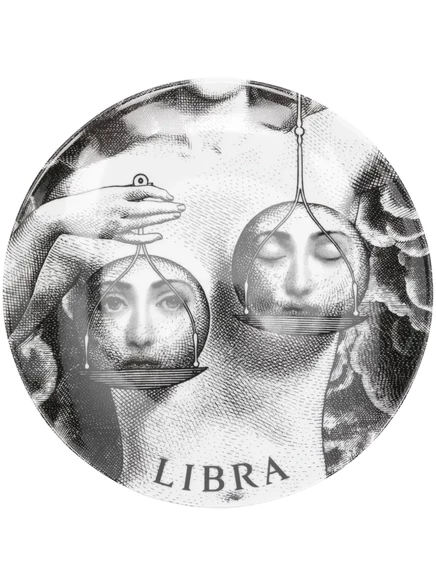 Тарелка Fornasetti Tema e Variazioni №354, 26 см, черно-белая
