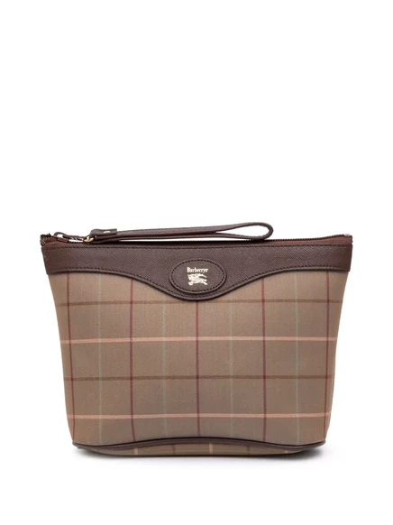 Женский клатч Burberry Pre-Owned Check, коричневый