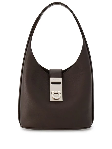Женская сумка-тоут Ferragamo Medium Hobo, кожаная, коричневая