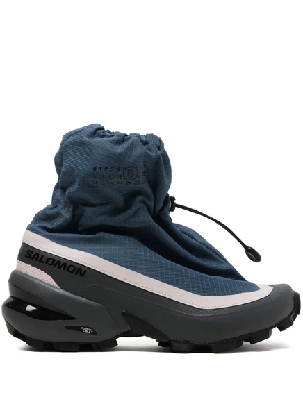 Женские кроссовки MM6 Maison Margiela x Salomon Cross Mid панельные, кобальтово-синие и черные
