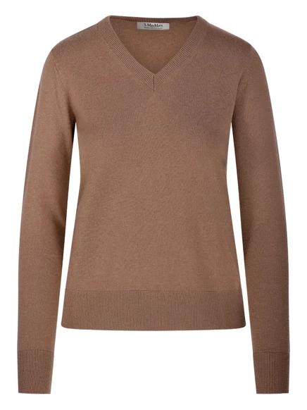 Свитер Max Mara с V-образным вырезом brown