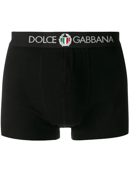 Мужские боксеры Dolce & Gabbana с вышитым логотипом, черные