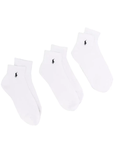 Мужские носки Polo Ralph Lauren с вышитым пони, белые