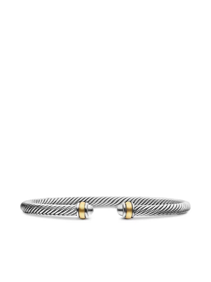 Женский браслет David Yurman Classic Cable 4 мм, серебро и 18K золото