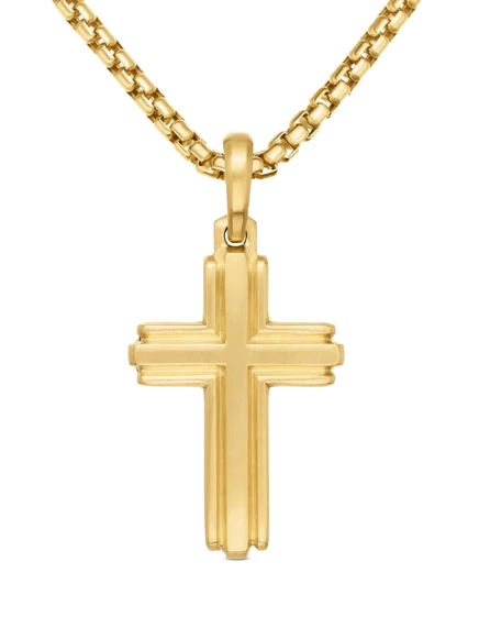 Подвеска David Yurman Deco Cross, желтое золото