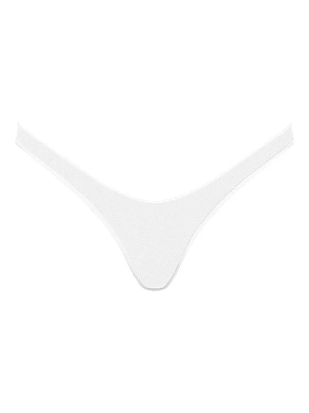 Прозрачные стринги с высоким вырезом Maison Close Pure Tentation white
