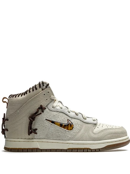 Унисекс высокие кроссовки Nike x Bodega Dunk High кожаные, нейтральные