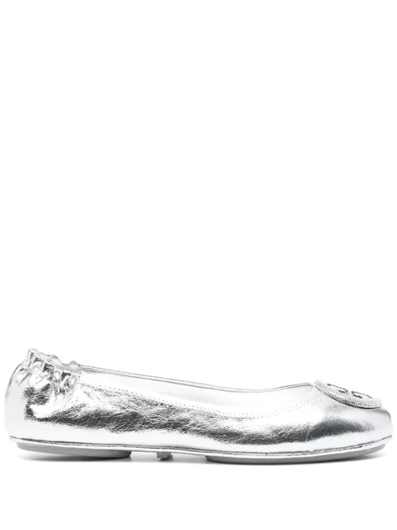 Балетки Tory Burch Minnie Travel silver