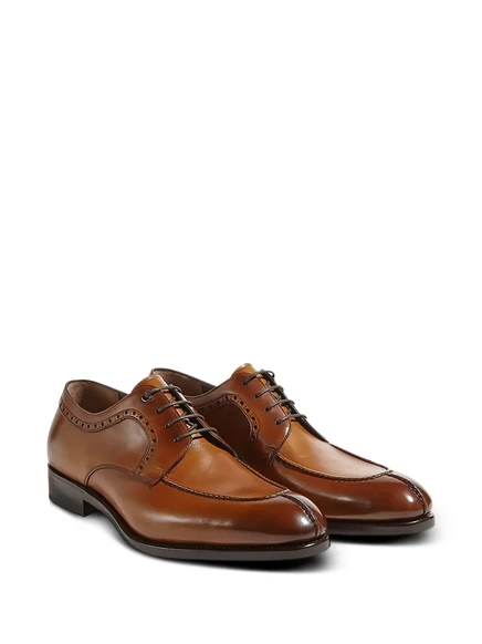 Мужские дерби Ferragamo с перфорацией, коричневые
