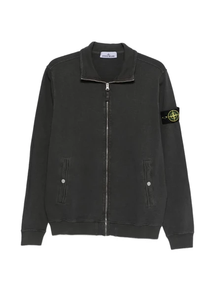 Мужской свитер Stone Island на молнии, серый