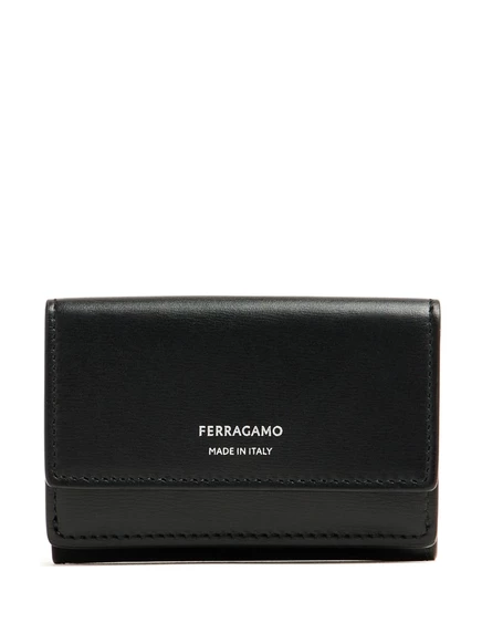 Мужской кожаный кошелёк Ferragamo Classic, черный