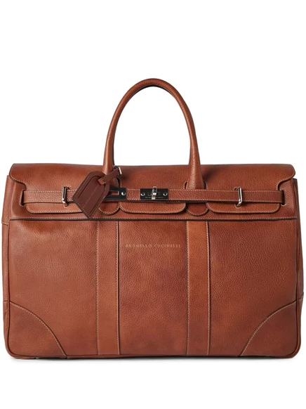 Сумка Brunello Cucinelli Weekender, коричневая