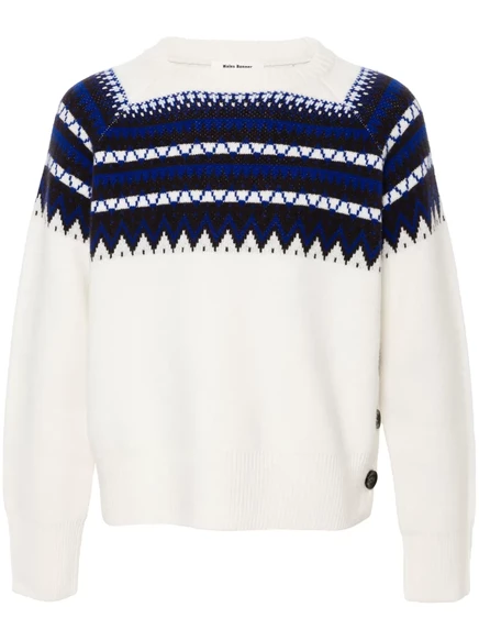 Унисекс свитер Wales Bonner Fair Isle шерстяной, белый