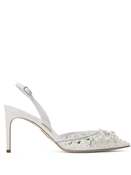 Женские туфли Ren Caovilla Cinderella 80 мм, белые