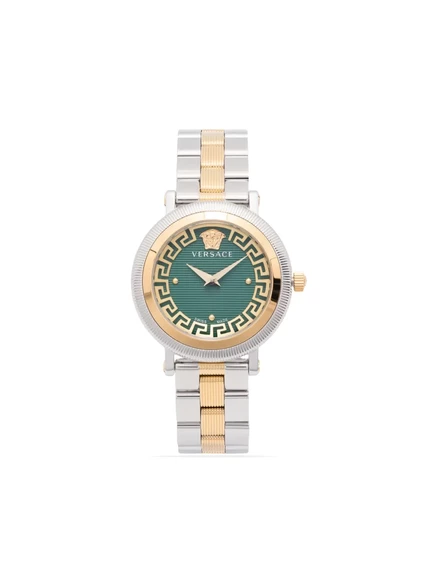 Женские часы Versace Greca Flourish 35 мм, зеленые