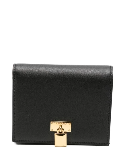 Женский кошелек Tom Ford с декоративным замком, черный