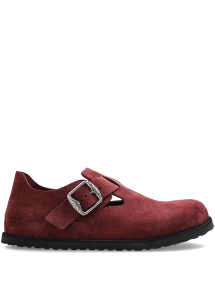 Мужские лоферы Birkenstock London из замши, бордовые