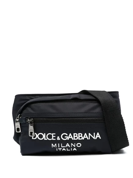 Мужская сумка-пояс Dolce & Gabbana с логотипом, синяя