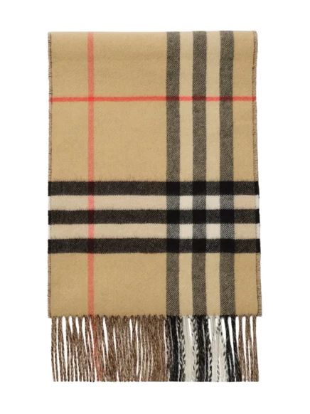 Кашемировый шарф Burberry в контрастную клетку neutrals