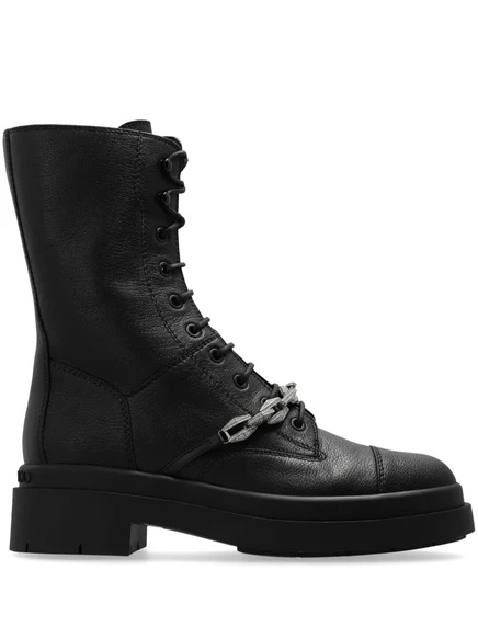 Армейские ботинки Jimmy Choo Nari, украшенные кристаллами black