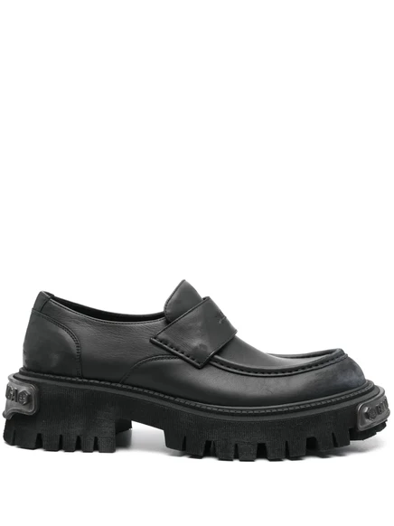 Мокасины на тракторной подошве Balenciaga black